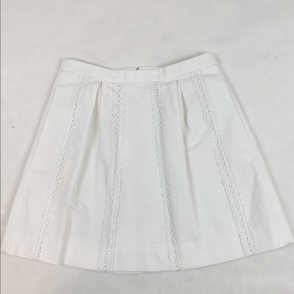 J Crew striped lace pleated skater skirt - Picture 2 of 9